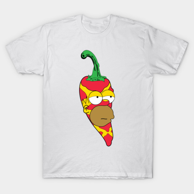 Homer Simpson (Homer Chili) Illustration TShirt TeePublic